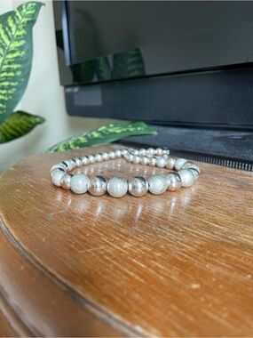 Silver Beaded Necklace